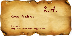 Koós Andrea névjegykártya